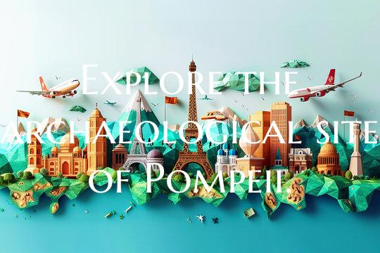 Explore the archaeological site of Pompeii.