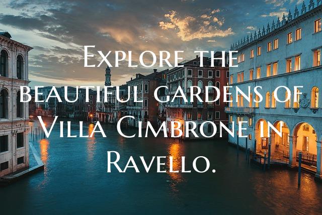 Explore the beautiful gardens of Villa Cimbrone in...